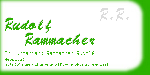 rudolf rammacher business card